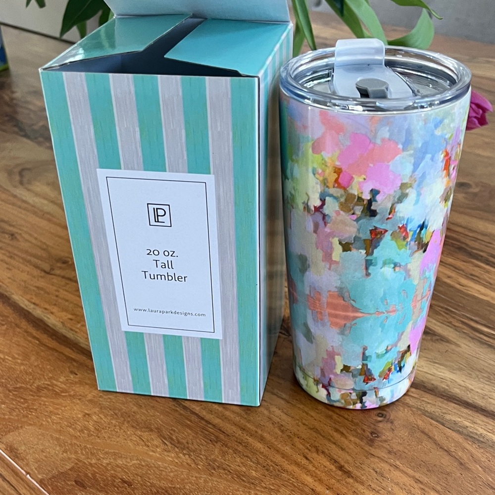 Laura Park Brooks Avenue Tumbler with Abstract Design